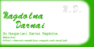 magdolna darnai business card